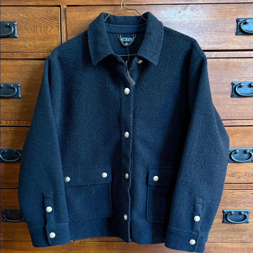 J. Crew Bouclé shirt-jacket size xl NWT